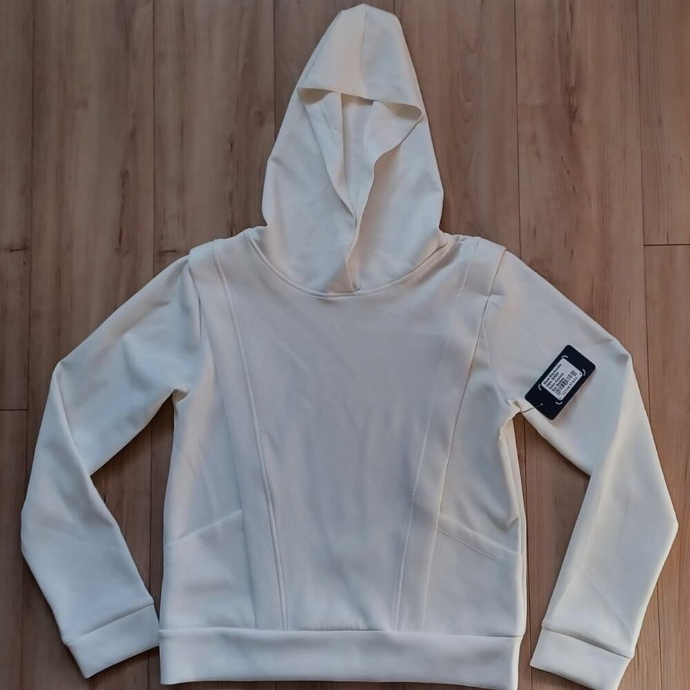 NWT NUX Sleek Fabric Mia Hoodie Coconut M SOLD OUT COLOR - Picture 6 of 11